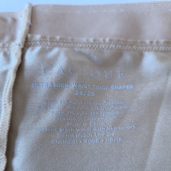 CACIQUE ULTRA HIGH WAIST THIGH SHAPER| SIZE 26/28| BEIGE|SMOOTHING & SCULPTING - Picture 2 of 9